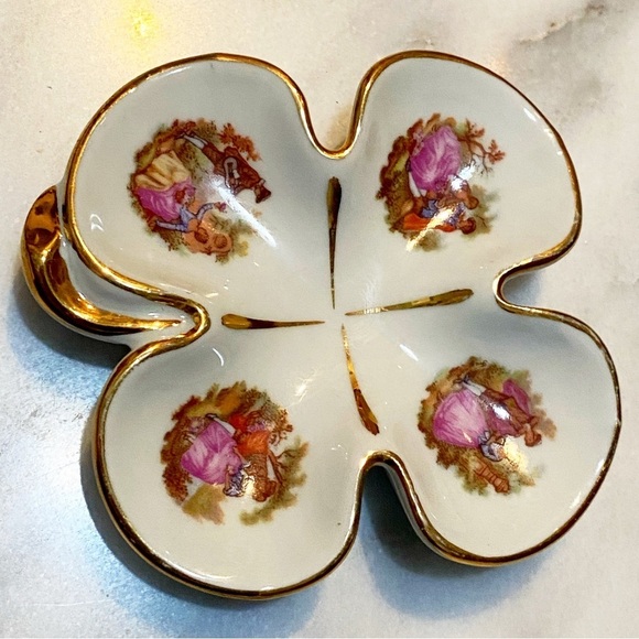 Limoges France 4 leaf clover trinket dish - Picture 1 of 9